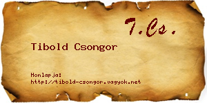 Tibold Csongor névjegykártya