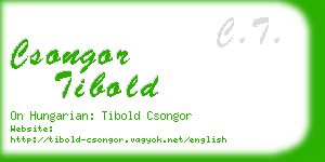 csongor tibold business card